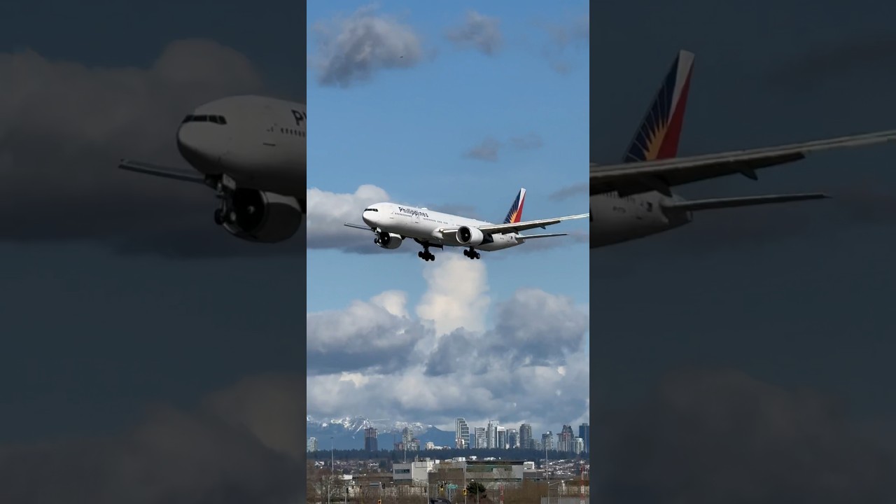 Just landed: Philippine Airlines PR116 MNL-YVR 03-29-24 | #aviation #shorts #manila #planespotting