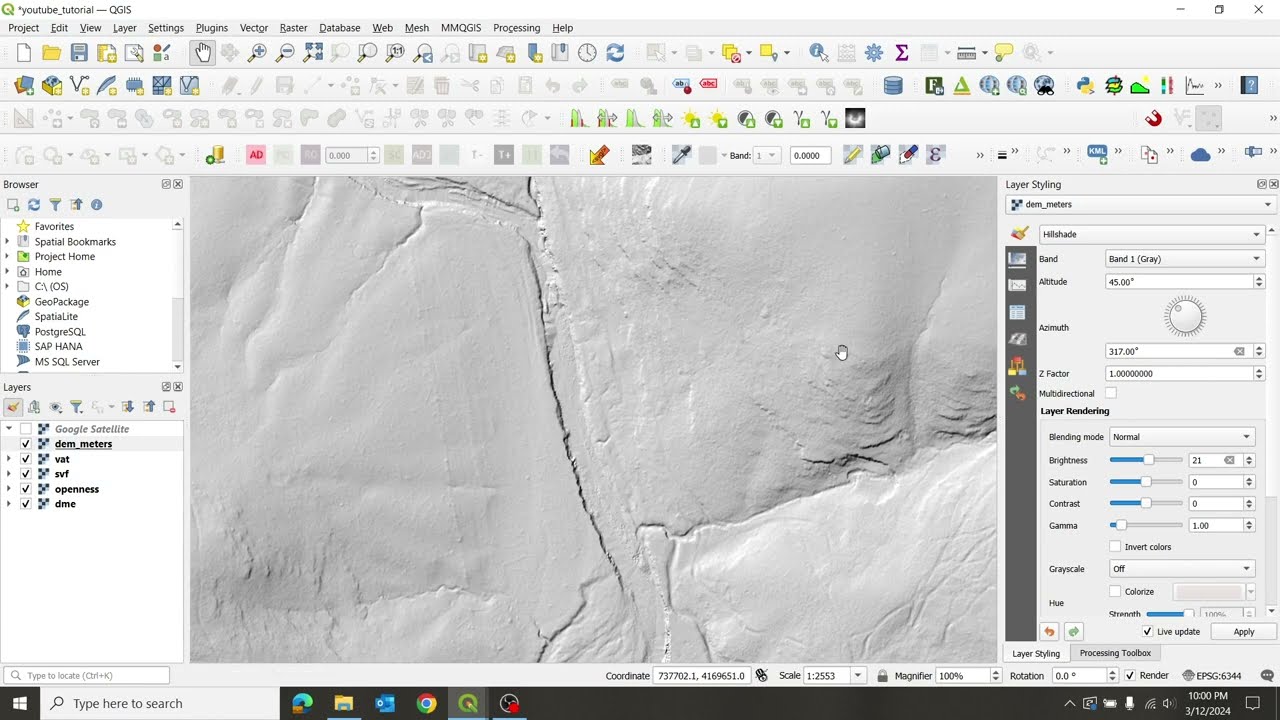 Interpretation of LiDAR visualizations using QGIS (5/6)