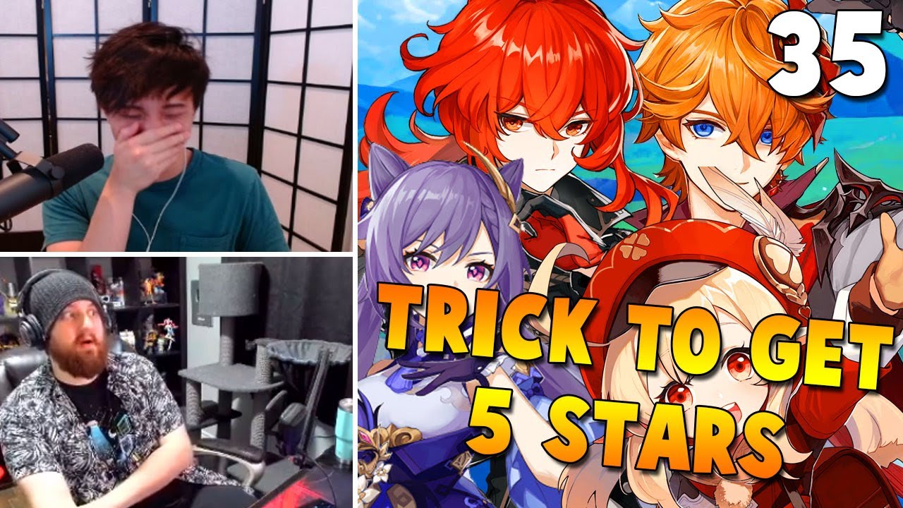 Sykkuno Shows Us A Trick To Get 5 Stars | 4 Lisa Climbing Kreygasm | Genshin Impact Moments #35