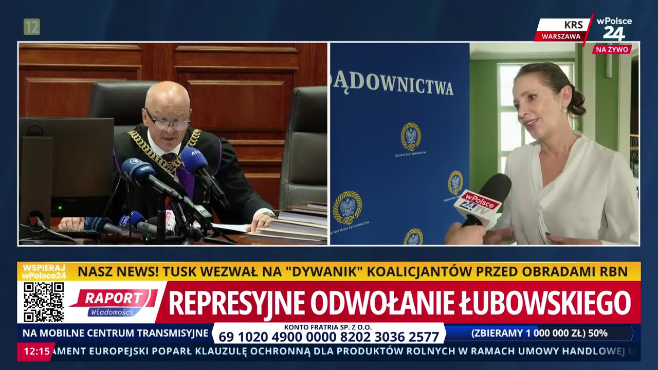 Represyjne odwołanie sędziego Łubowskiego! Potwierdzenie na kolejne kłamstwo Żurka!