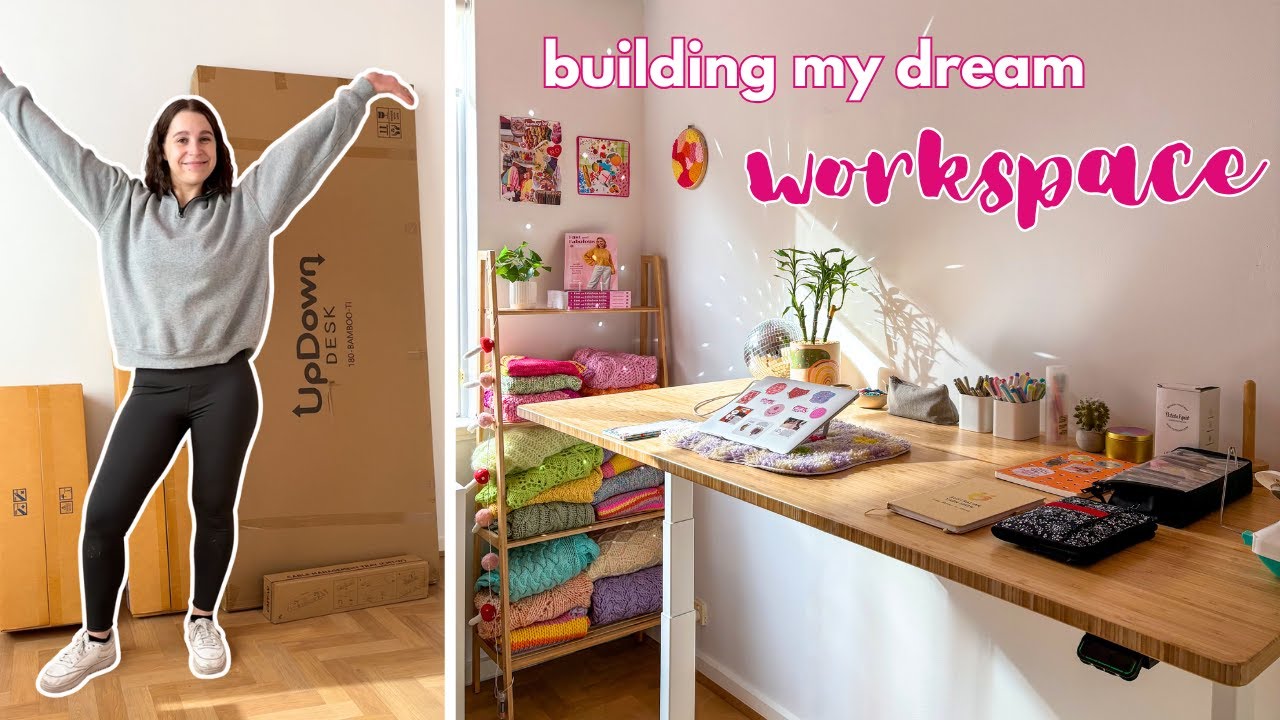 we finally have a desk! ✨ | setting up my new craft room 🧶