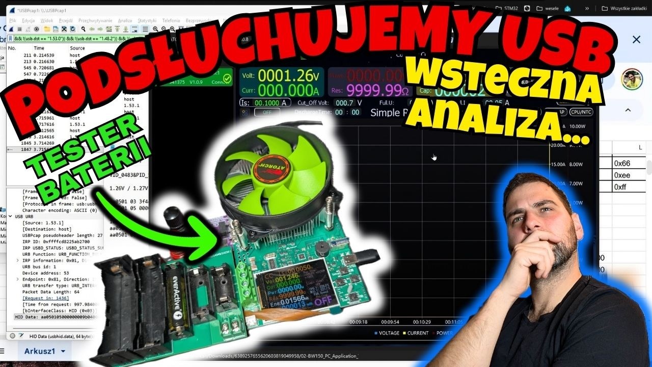 Jak podsłuchiwać komunikację USB? Analiza ramek + biblioteka do sztucznego obciążenia BW150