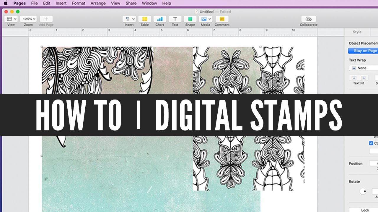 How To Print Digital Stamps | Pages For Mac | Watercolor Swatches