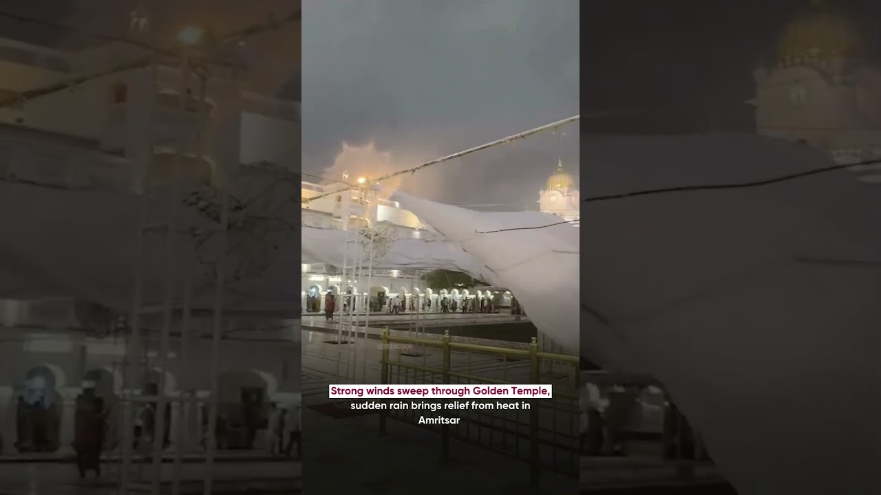 Strong winds sweep through Golden Temple, sudden rain brings relief from heat in Amritsar