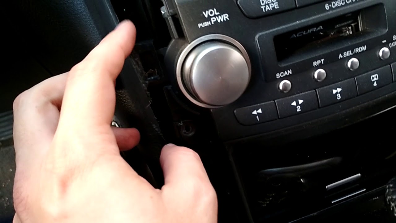 Acura TL Yatour USB, AUX снятие центральной консоли ч.1