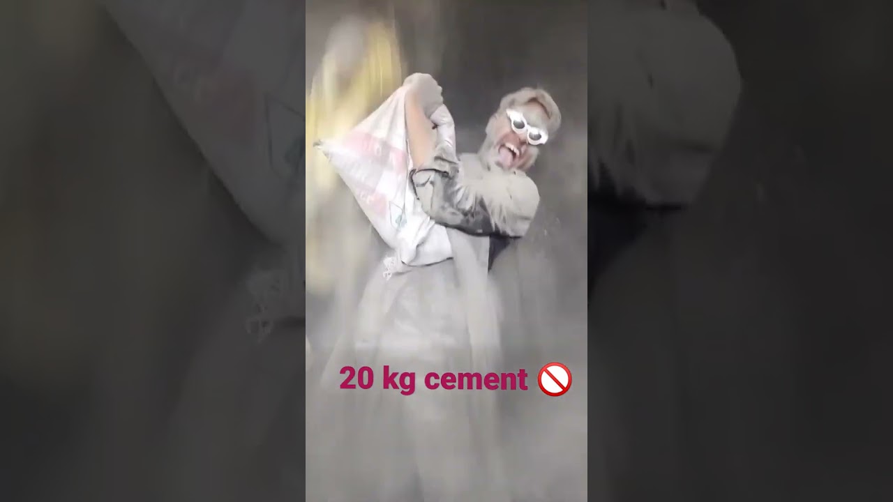 shower with 20 kg cement experiment
