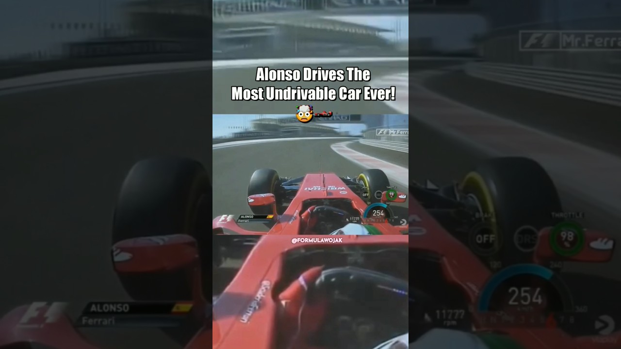 🤯 Fernando Alonso Drives The Most Undrivable Car! F14T! 🏎 #f1 #formula1 #shorts