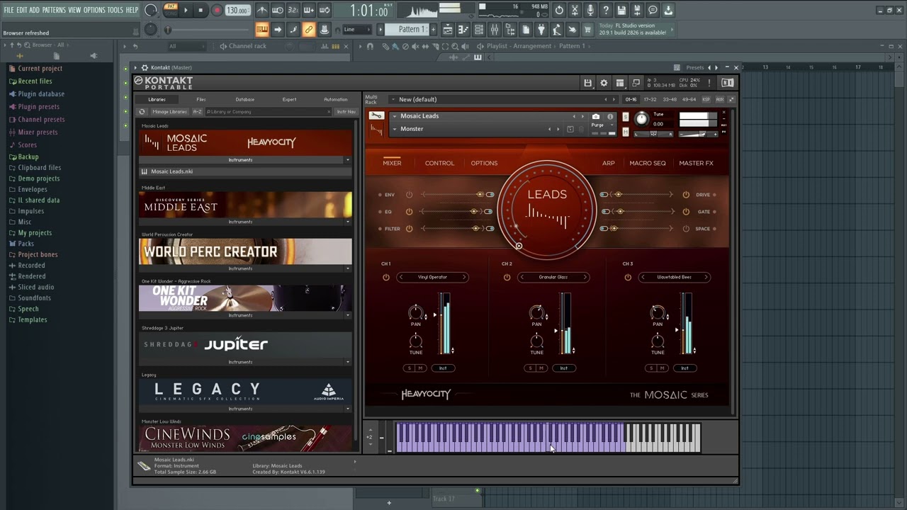 Mosaic Leads - KONTAKT library - sound check (no talking)