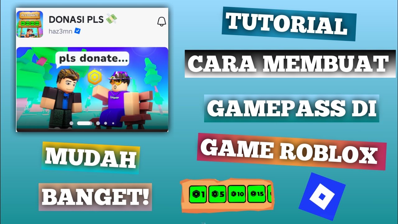 Tutorial cara membuat gamepass di roblox