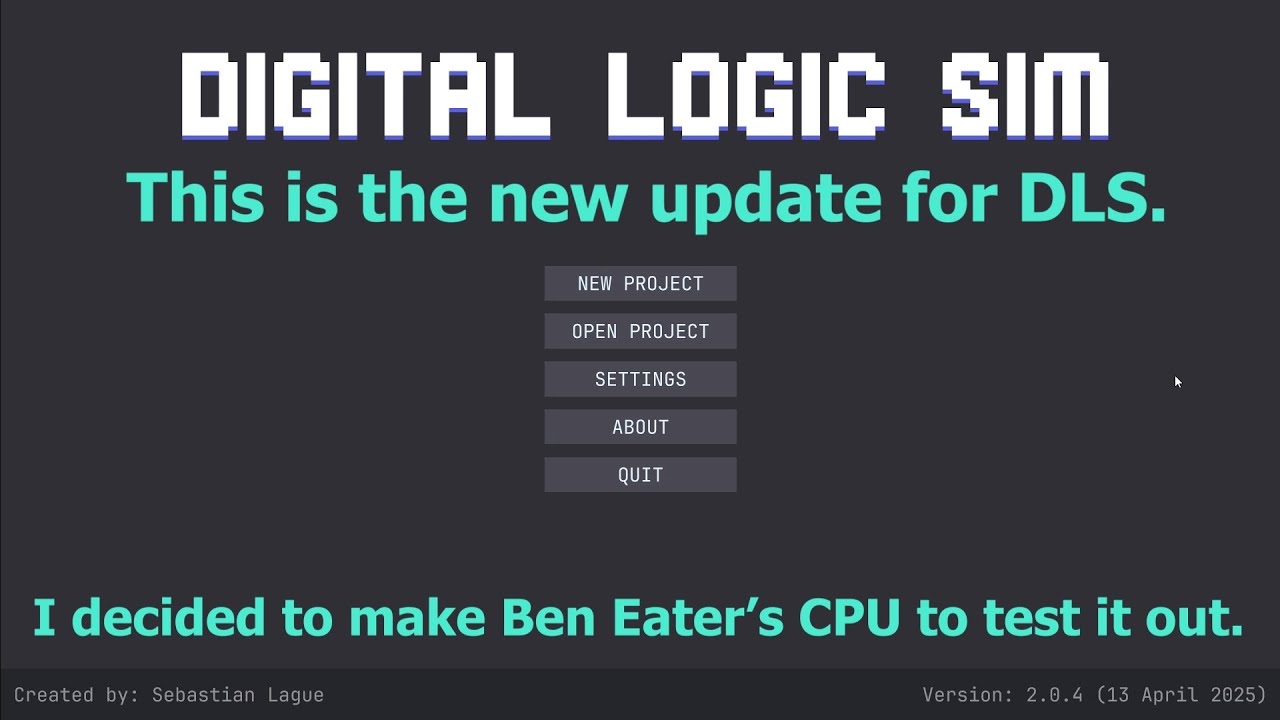 Digital Logic Sim. ( Ben Eater's 8-BIT CPU)