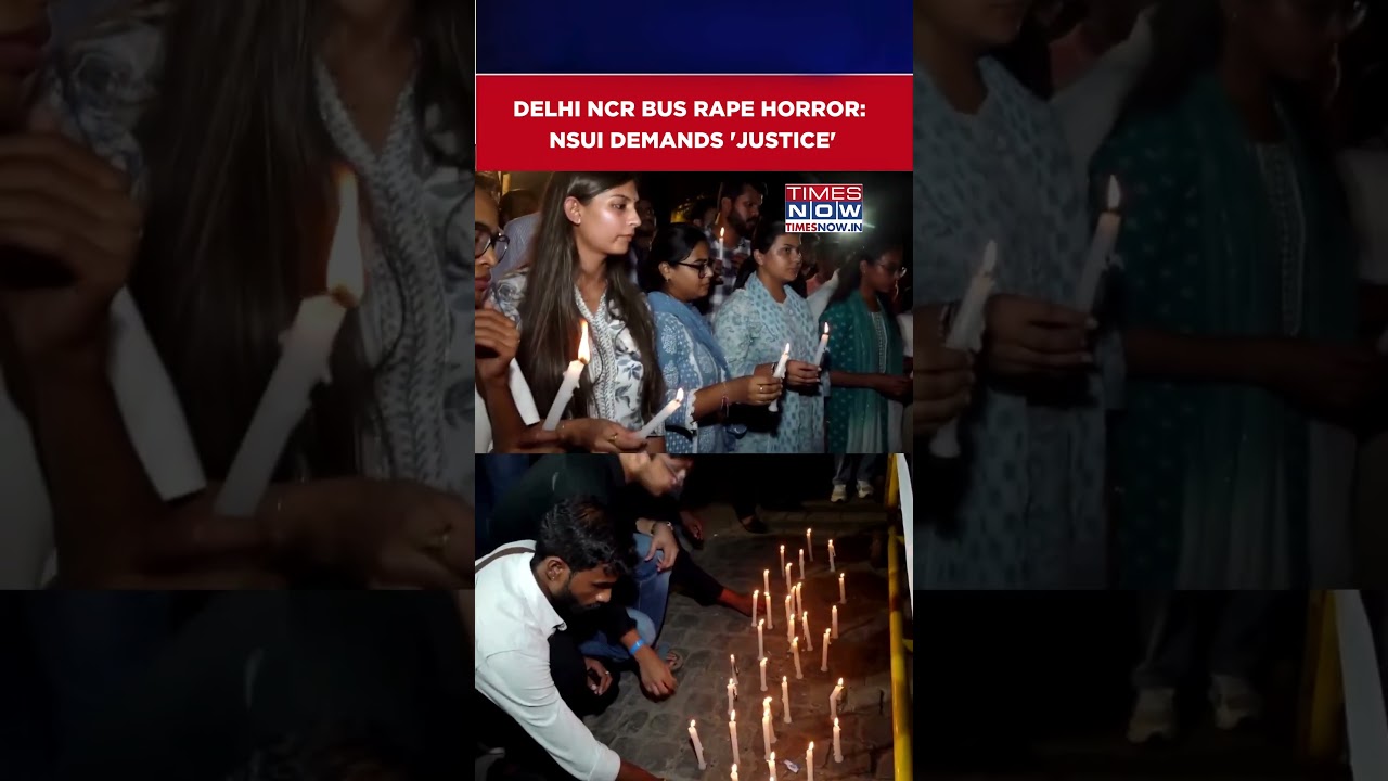 Delhi NCR Bus Rape Horror: NSUI's Candle March Demands 'Justice' For Minor | Watch #Shorts