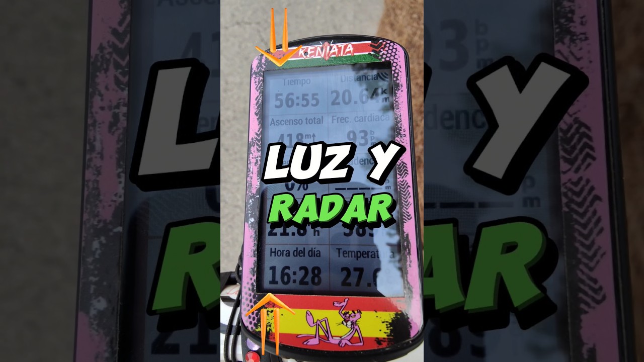 sistema de seguridad, luz y radar de aproximaci&oacute;n #short #ciclisme #shortsvideo #bike #luz #radar