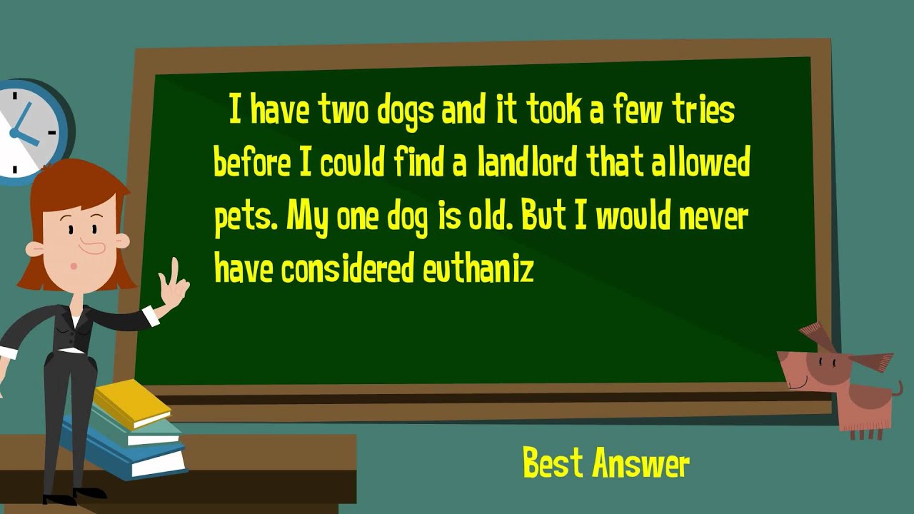 Should i get my dog put down or could i kill it myself