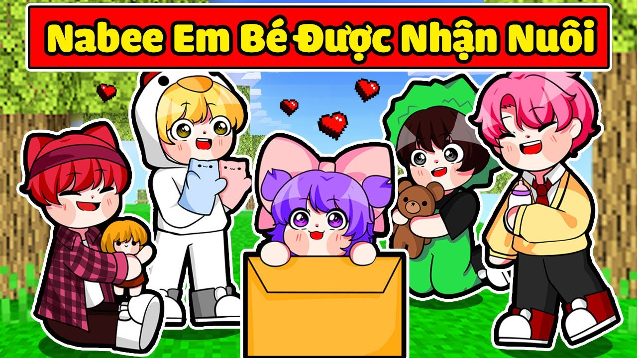 NABEE EM BÉ ĐƯỢC NHẬN NUÔI BỞI CON TRAI Ở LÀNG SINH TỐ TRONG MINECRAFT*NABEE ĐƯỢC NHẬN NUÔI 🥰👶