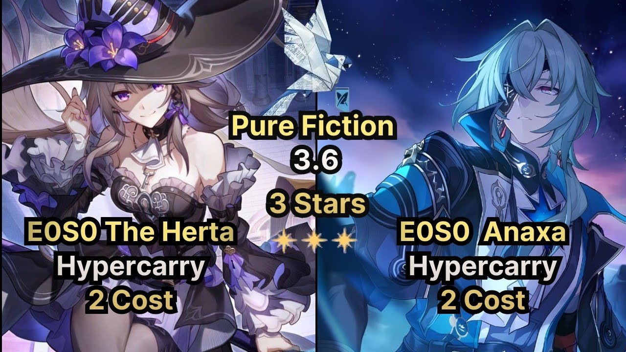 The Herta and Anaxa 2 Cost F2P Pure Fiction | Honkai: Star Rail 3.6