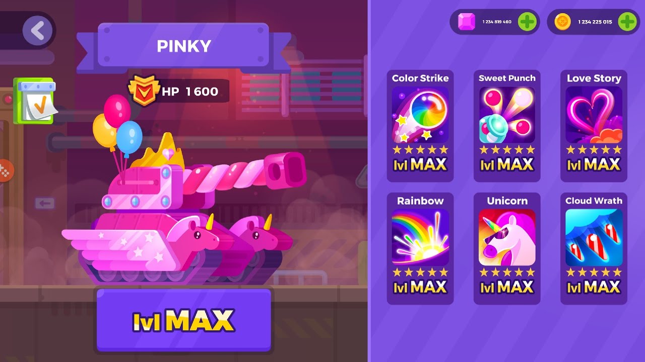 Tank Stars PINKY MAX LEVEL