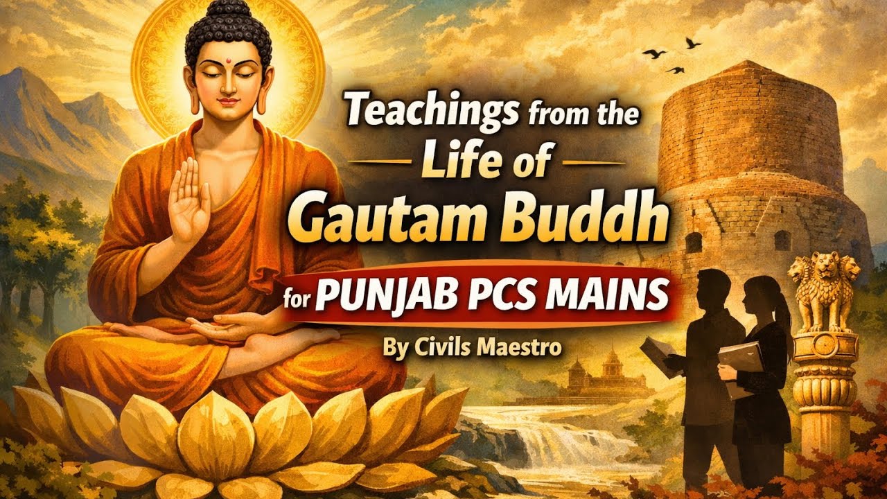 Teachings from the Life of Gautam Buddha | Punjab PCS Mains #PunjabPCSMains #GautamBuddha #Ethics 