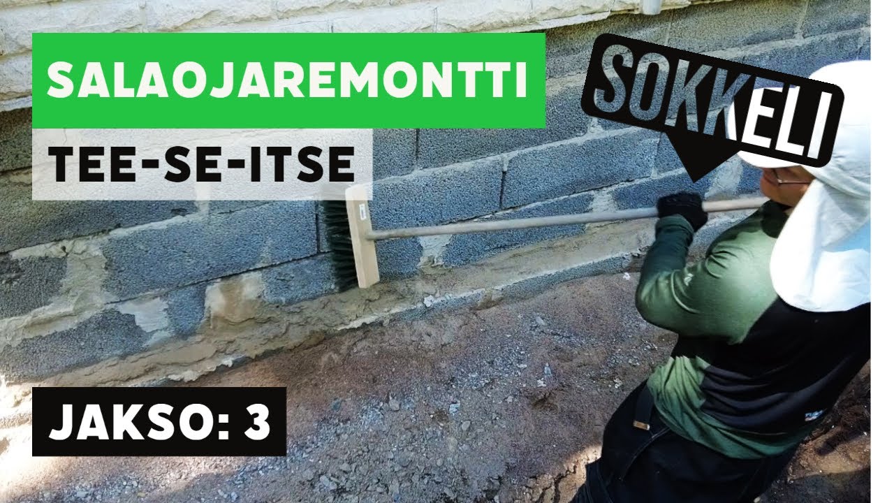 Omakotitalon salaojaremontti jakso 3: Sokkelin kunnostusta