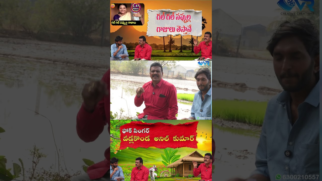 folksinger vadlakondaAnil #vadlakondaAnilGal gal sappulla gajulu # #viralshorts #vrcreativecreations