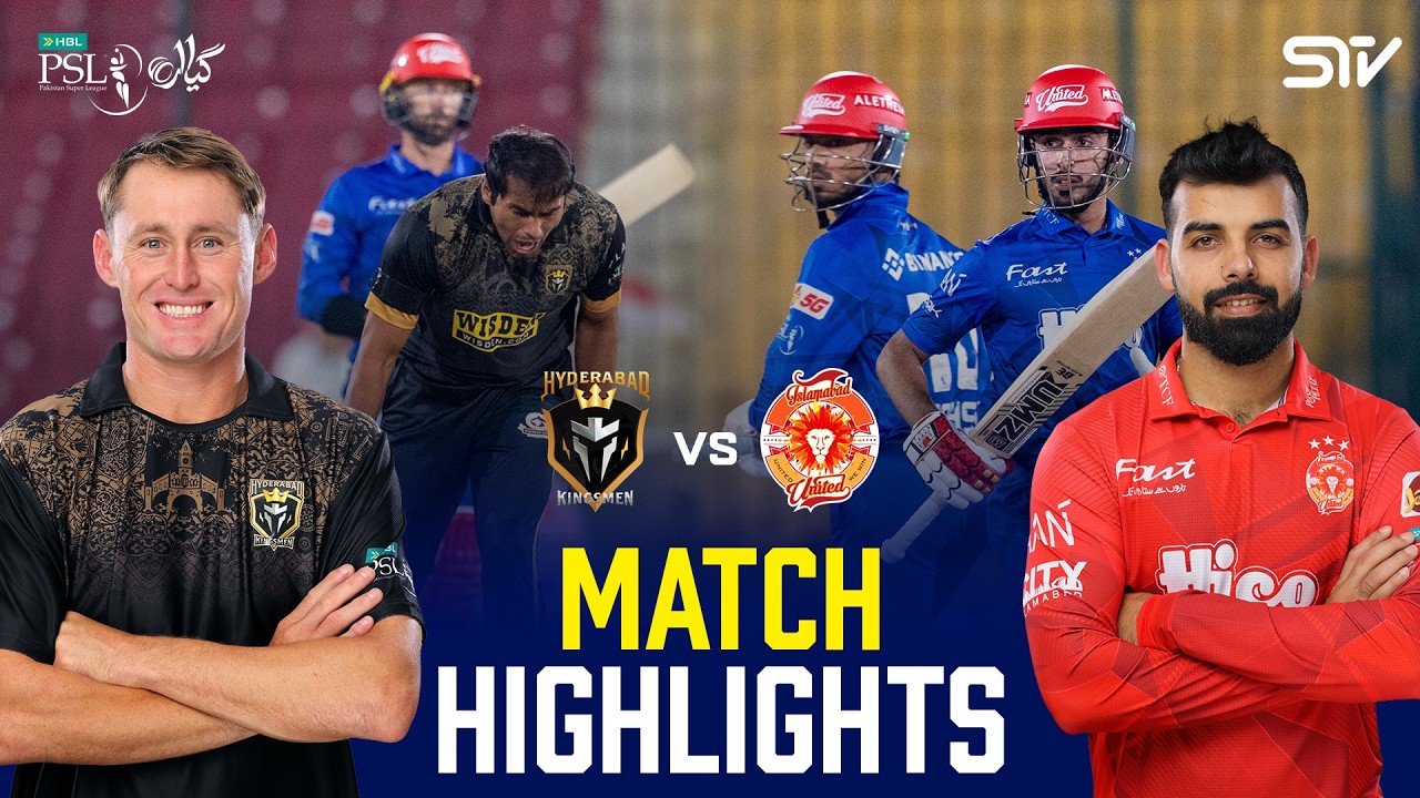 Match Highlights | Hyderabad Kingsmen vs Islamabad United | Match 36 | HBL PSL 11 | MZB1J