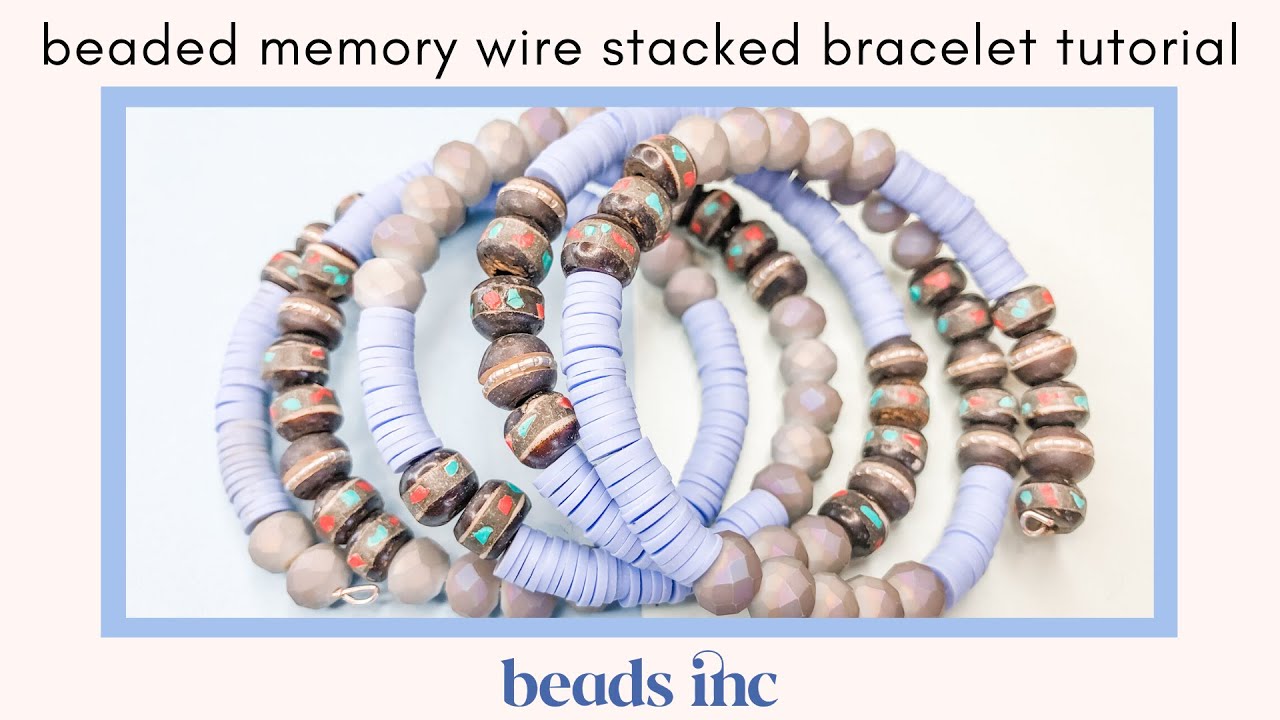 Beaded Memory Wire Stacking Bracelet Tutorial