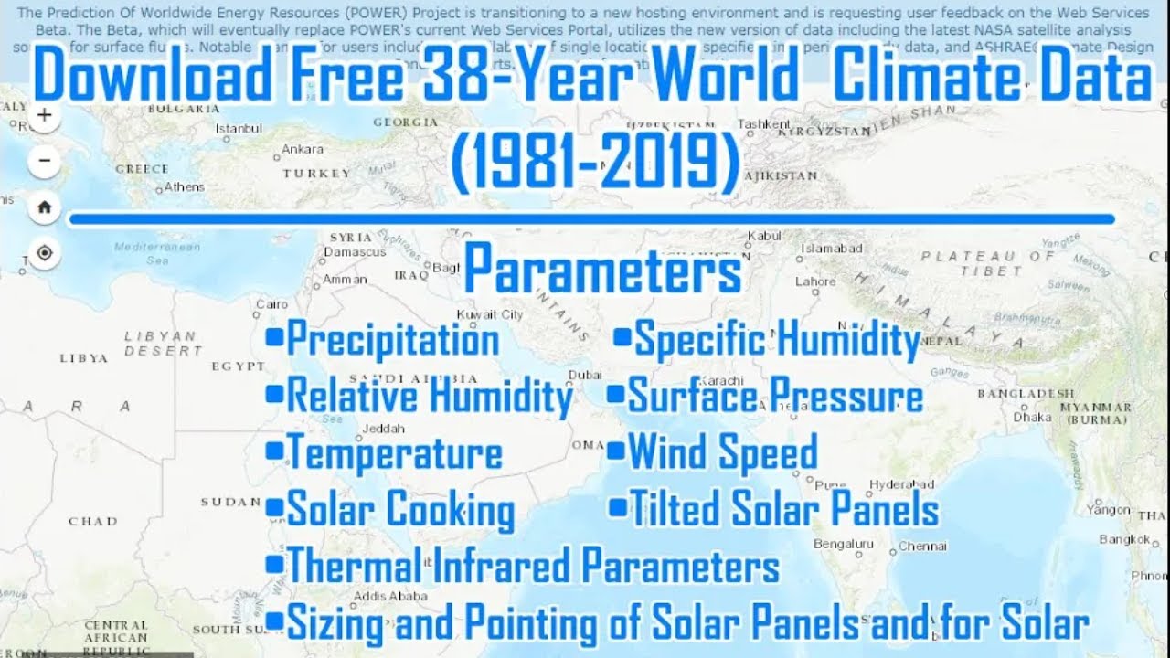 Download free climate data from 1981-2019
