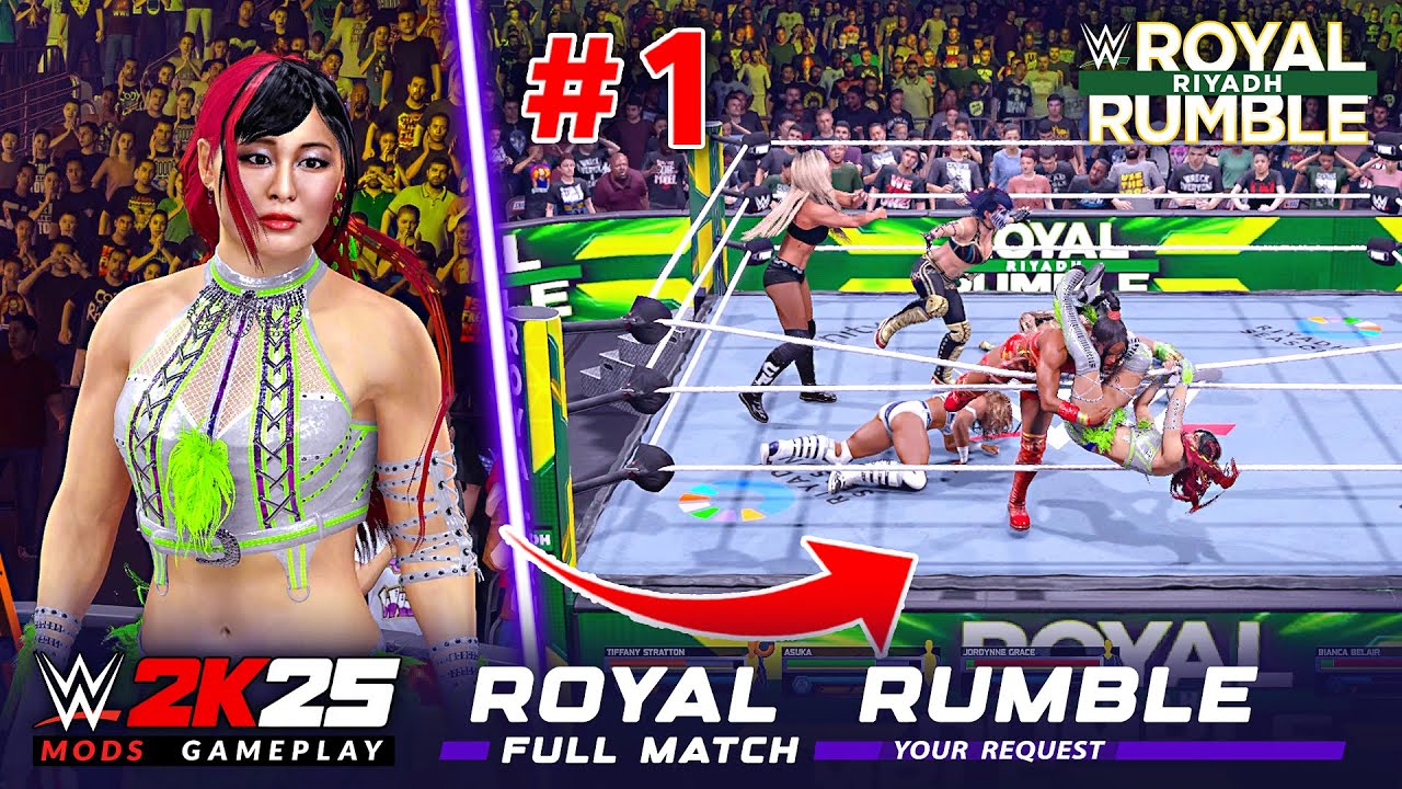НЕВОЗМОЖНАЯ ПОБЕДА! 🤯 IYO SKY выигрывает ROYAL RUMBLE, занимая первое место! [Полный матч WWE 2K25]