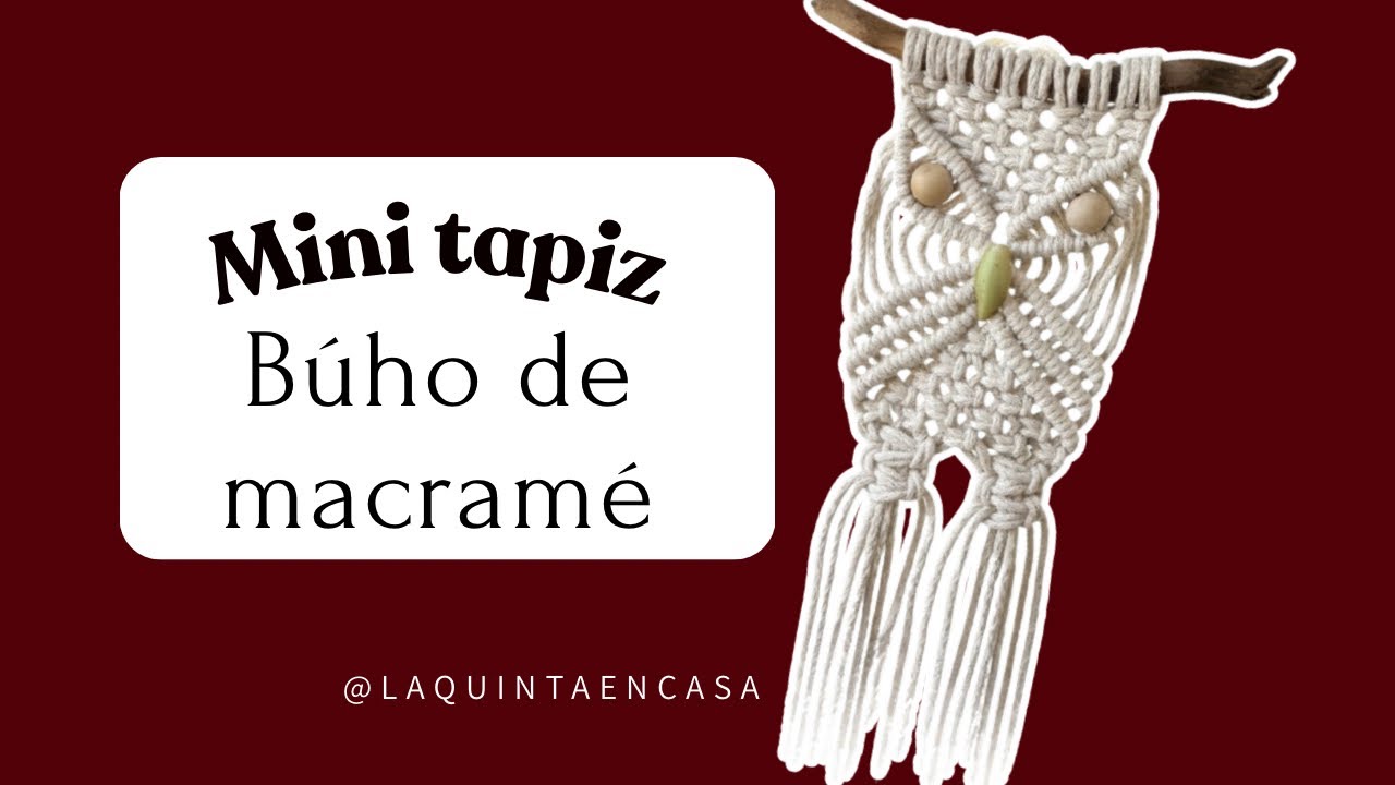 Búho de macramé🦉🧶- macramé apto principiantes