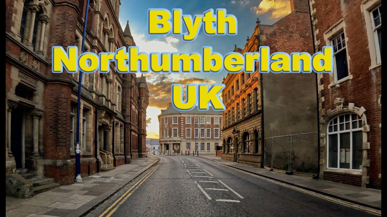 Blyth, Northumberland UK Drive around at sunset