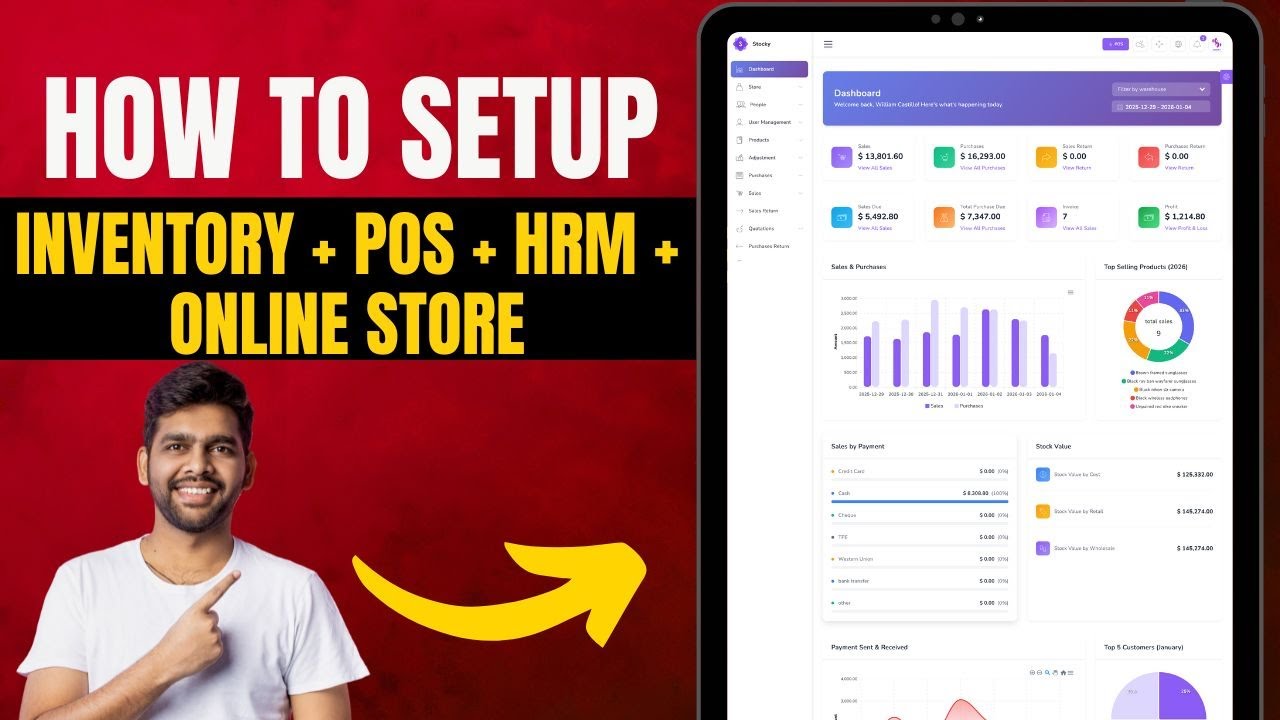 Setup Ultimate Inventory Management System with POS, HRM & Online Store – WooCommerce Sync Enabled