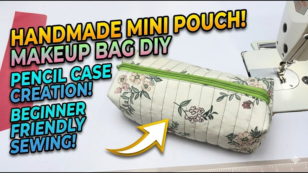 Cute Handmade Mini Pouch | Makeup or Pencil Bag DIY #explore #handmadebag #diy 