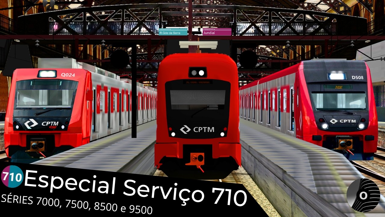 OpenBVE - ESPECIAL SERVIÇO 710 da CPTM! Linhas 7 Rubi e 10 Turquesa