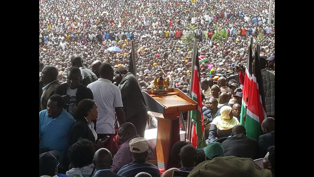 Raila Odinga speech after swearing-in at Nairobi's Uhuru Park