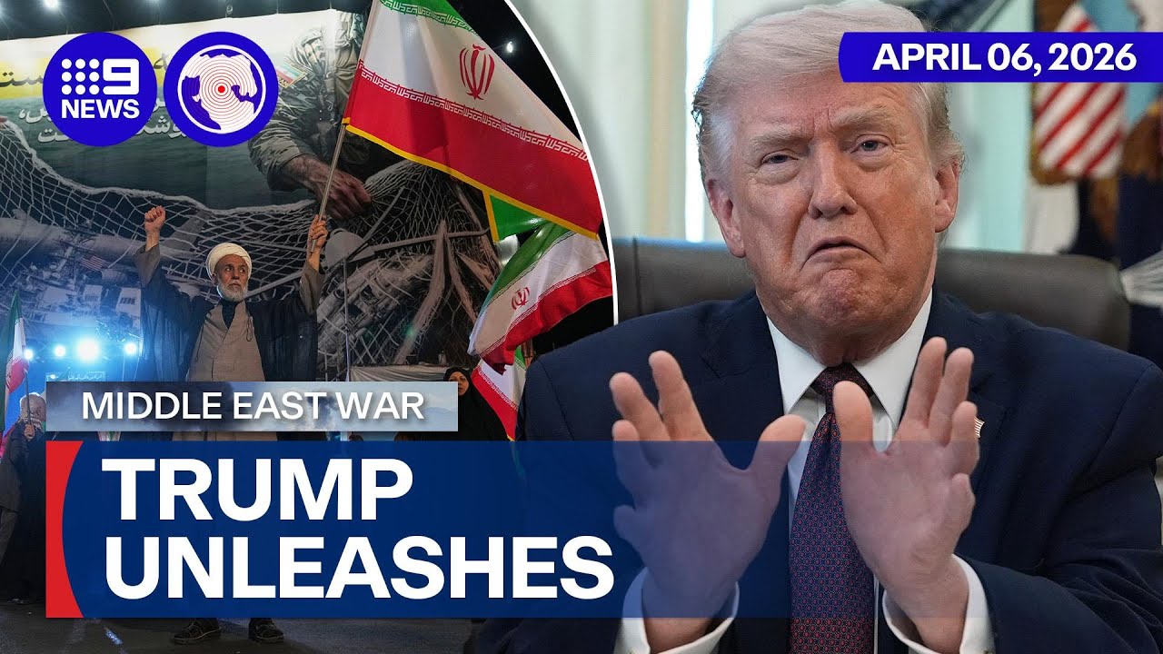 Donald Trump unleashes F-bomb social post, threatens to step up attacks on Iran | 9 News Australia