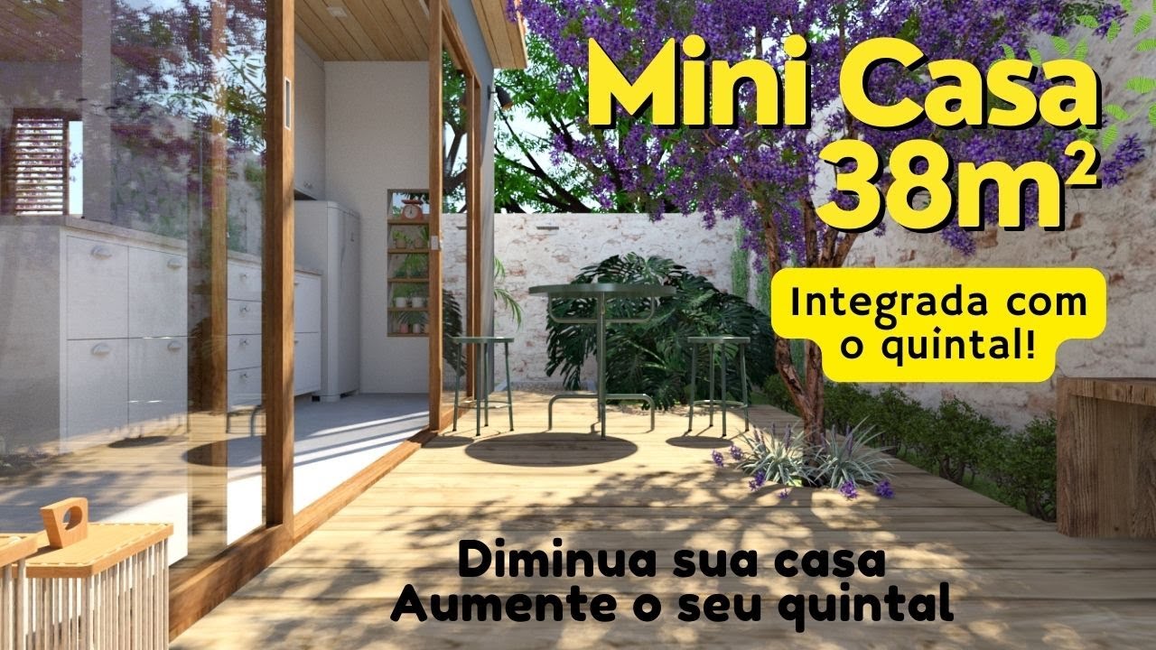 Mini Casa 38m² - Integrada com quintal