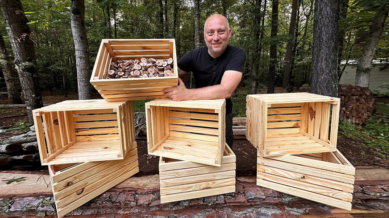 How to make a Wooden Crate Box. DIY Wooden Box for Beginners.