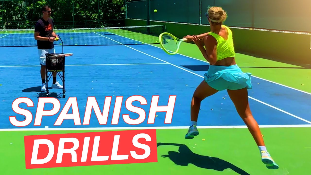 Spanish Tennis Drills with Former D1 Player Sara 🇪🇸