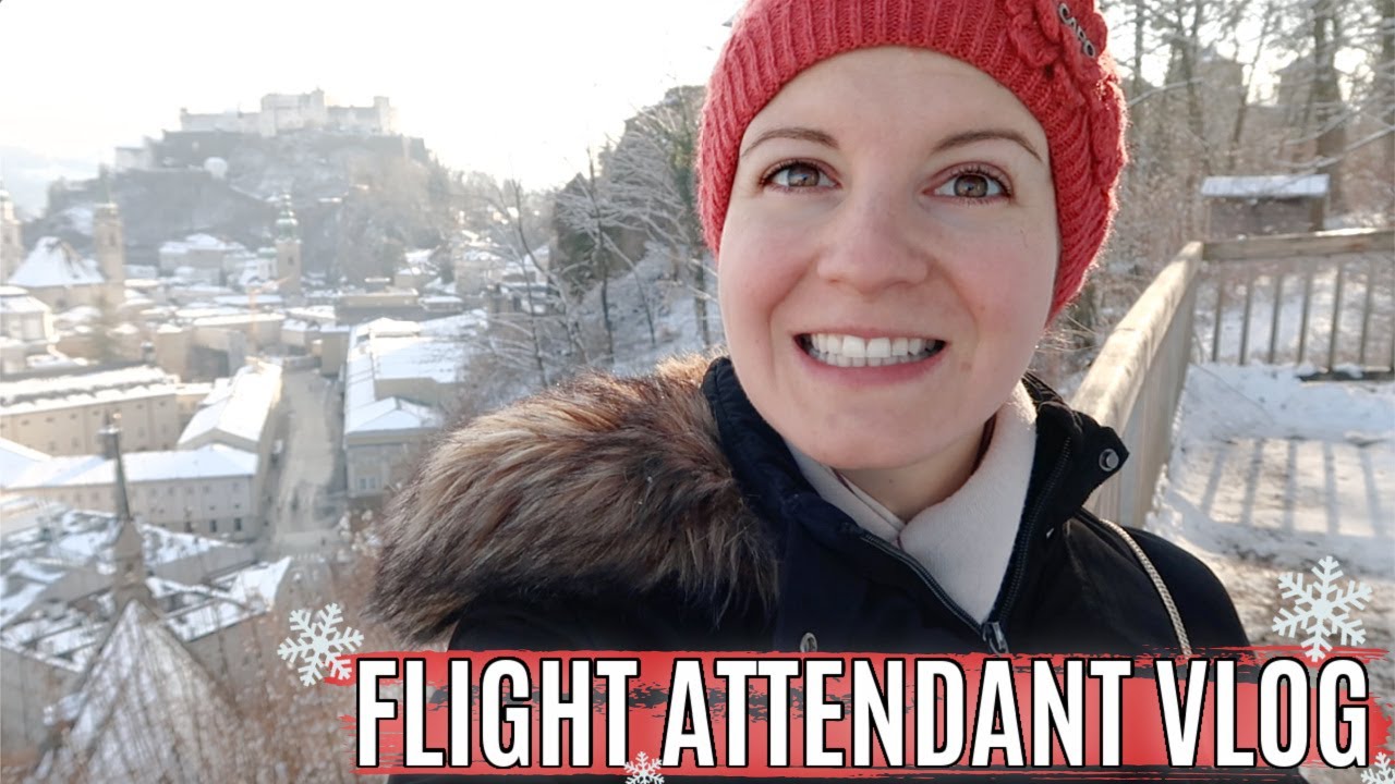 WINTER WONDERLAND + SIGHTSEEING IN SALZBURG // International Flight Attendant Vlog 1 2021