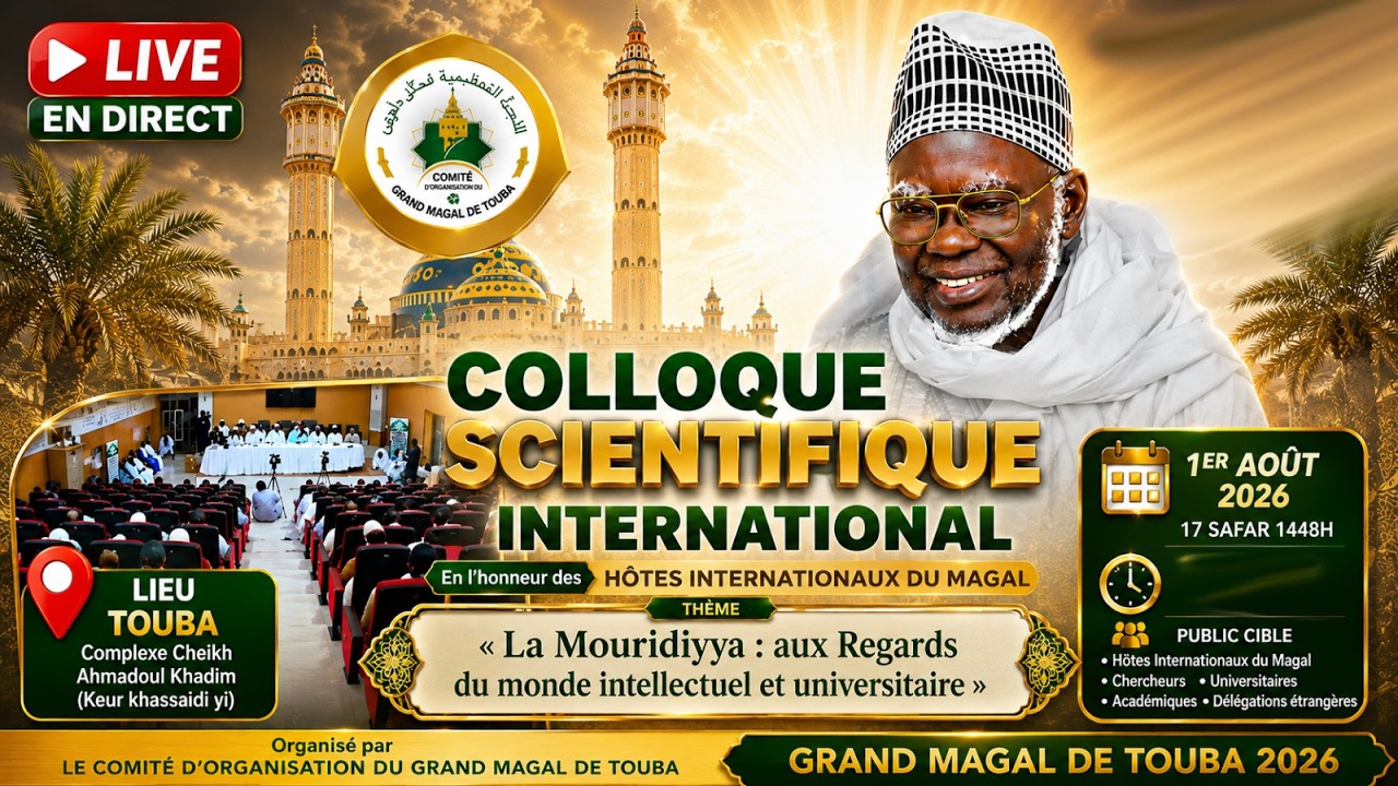 🛑En Direct HTDKH Aujourd&rsquo;hui Grand Magal de Touba 2026 1447h