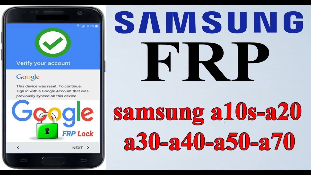 samsung a10s-a20-a30-a40-a50-a70 frp bypass google account 9.0