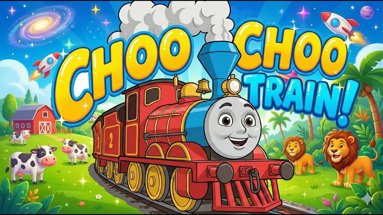 Паровозик! 🚂 🎶 Ферма, джунгли и космическое путешествие | Веселые детские песенки ✨ 