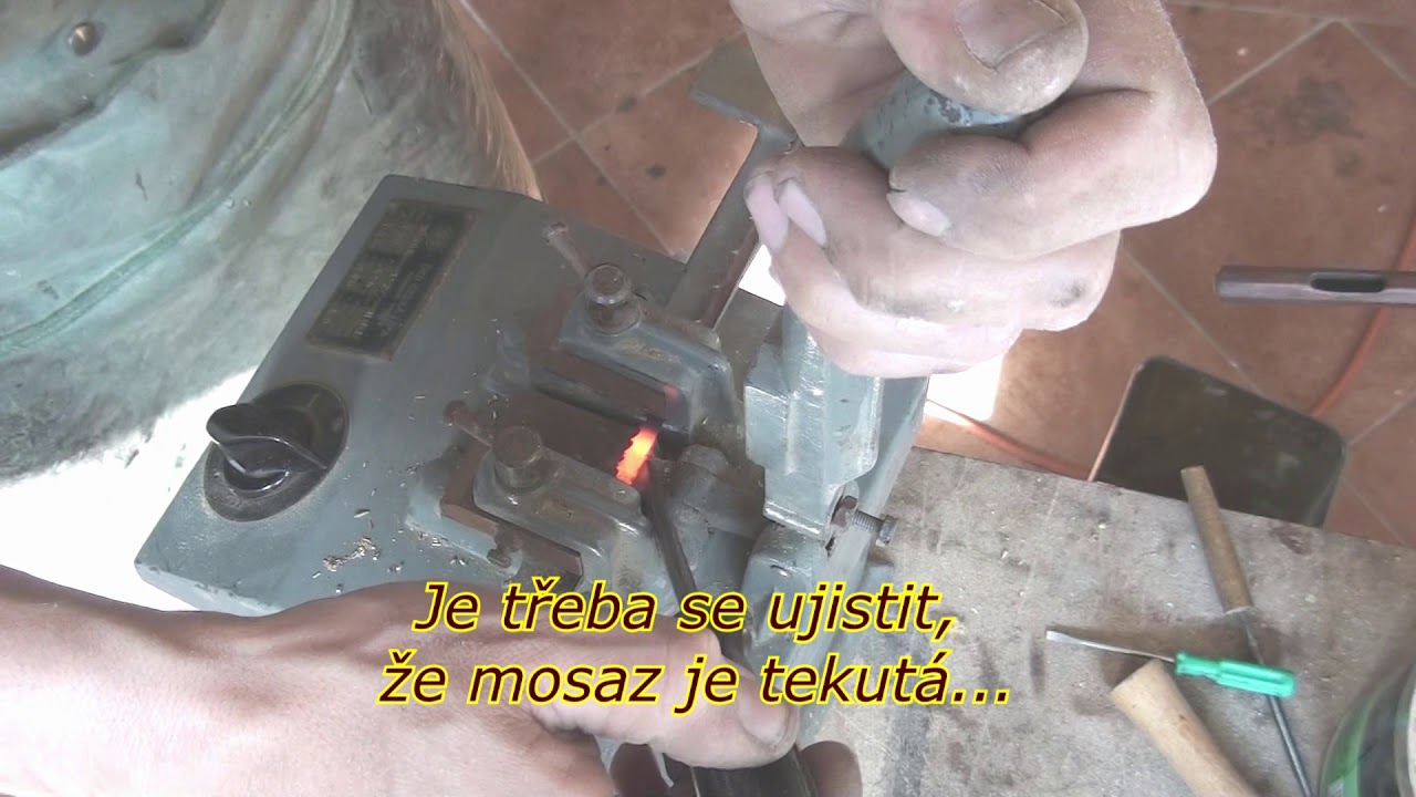 Pájení pilového pásu mosaznou pájkou