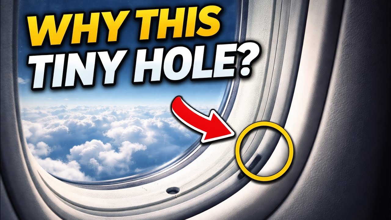 Tiny hole in the plane windows.#airplane #airport #viralvideo 