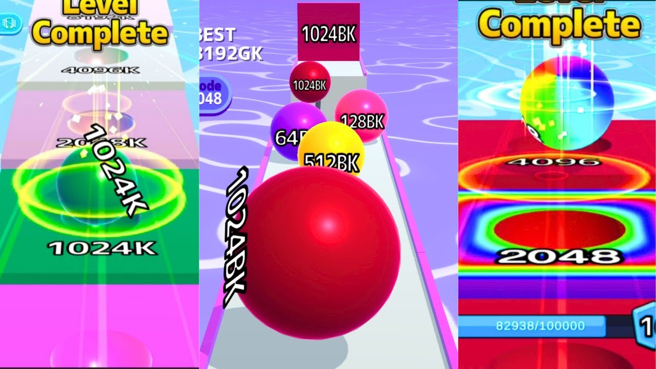 Ball Run 2048, Infinity Mode, Ball Run Infinty | Satisfying Ball Games Hub LIVE 🔴 24/7