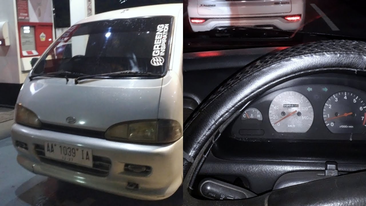 Perjalanan malam menuju pantai bersama Daihatsu Espass silver 1300cc th 95