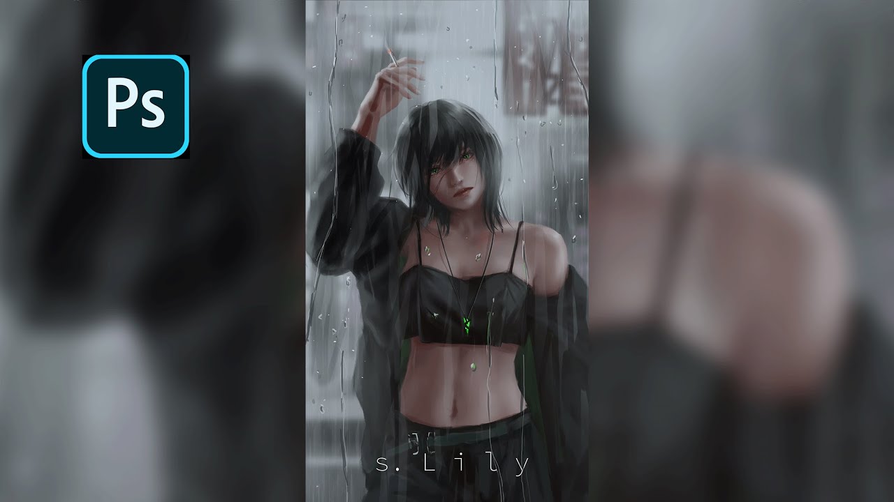 Rainy day - Photoshop speedpaint