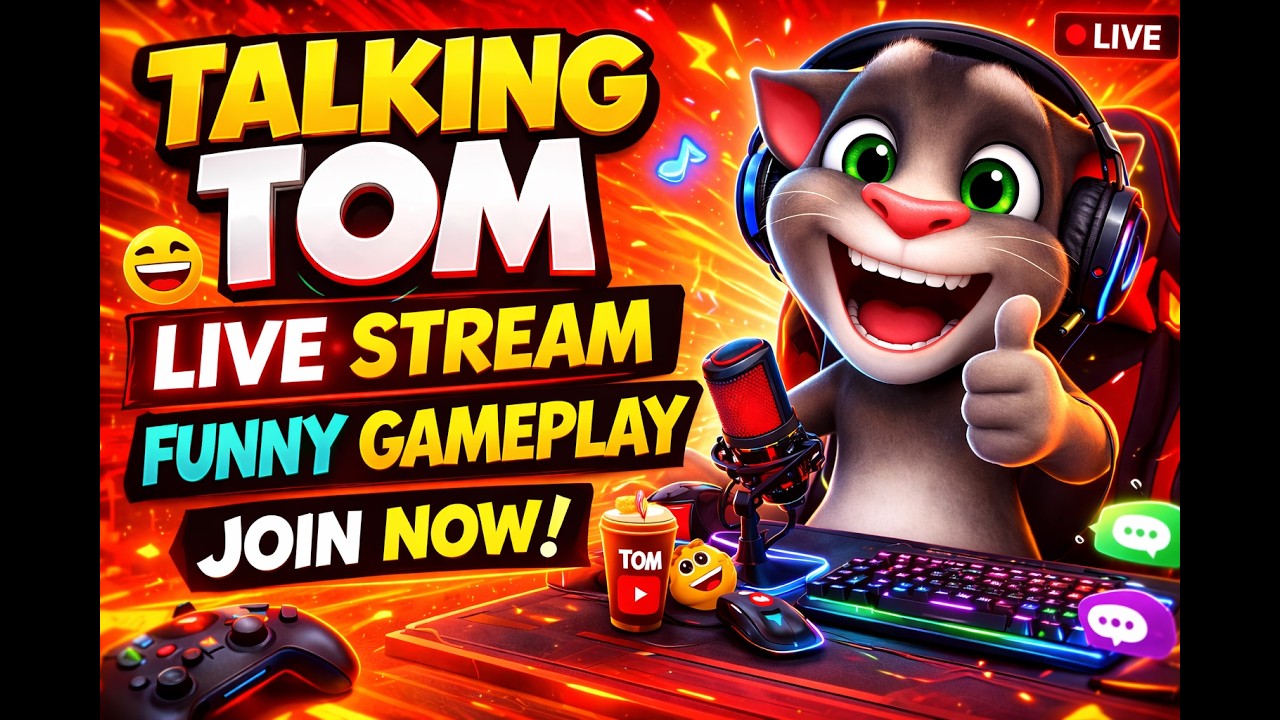 LIVE 🔴 Talking Tom Funny Gameplay | Join & Chat | TomKrushnaraj #shots #funny