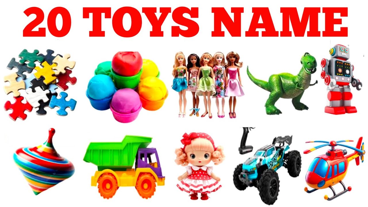 20 खिलौनों के नाम || 20 TOYS NAME || KIDS LEARNING VIDEO