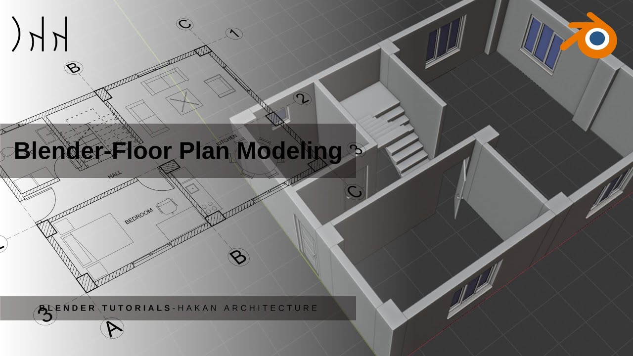 Blender-Floor Plan Modeling From DWG