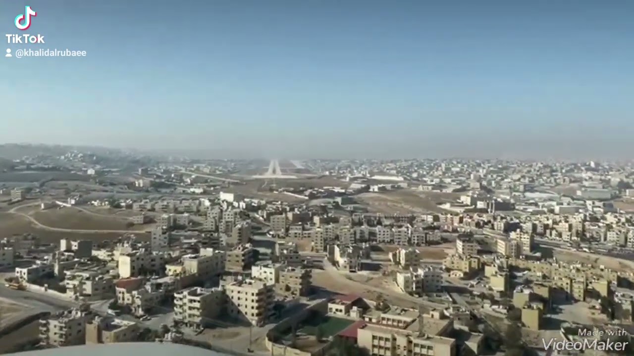 @ التقرب والنزول في مطار ماركا عمان الاردن @ كنك اير @kingair350